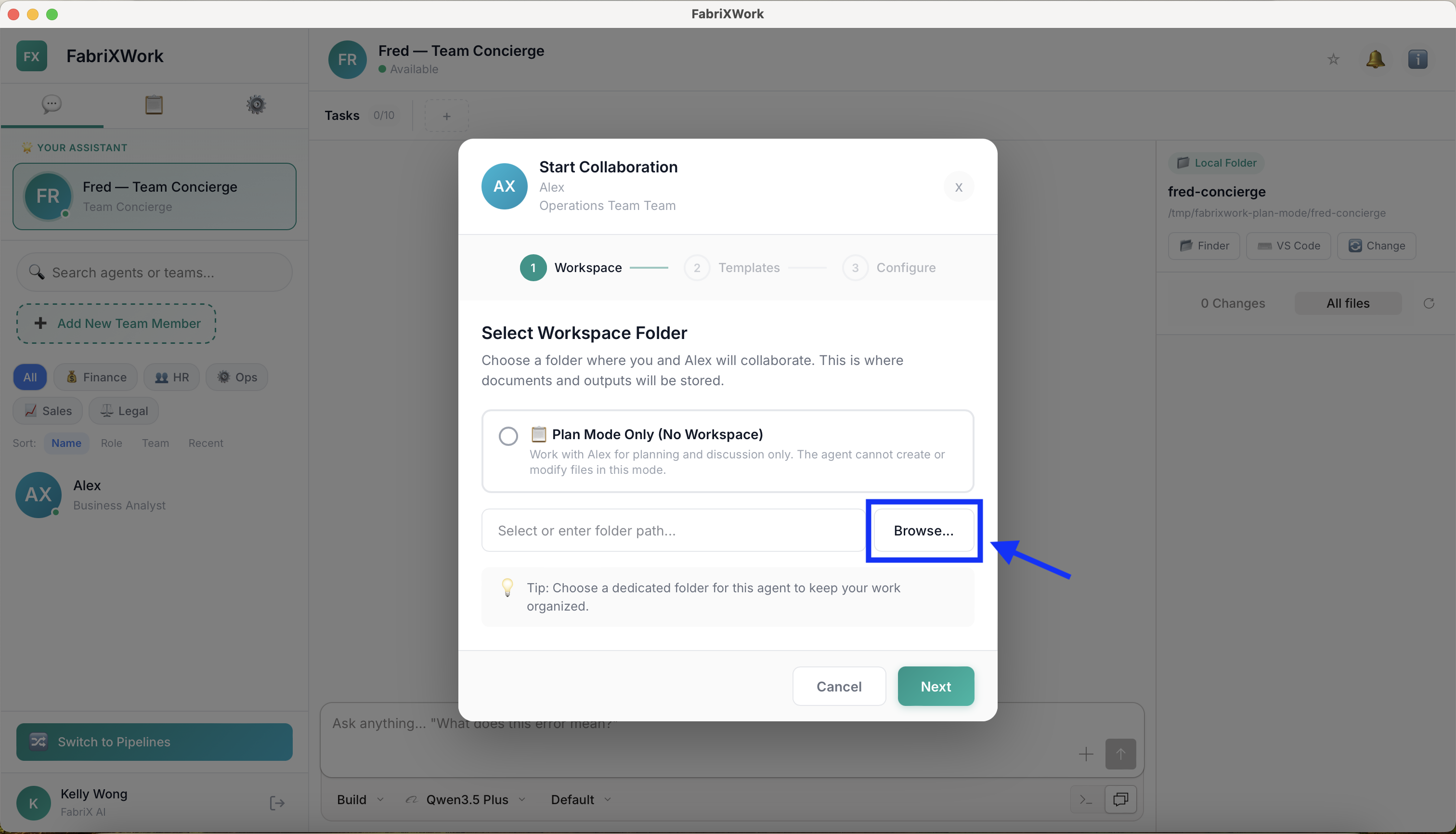 Connect Workspace Folder