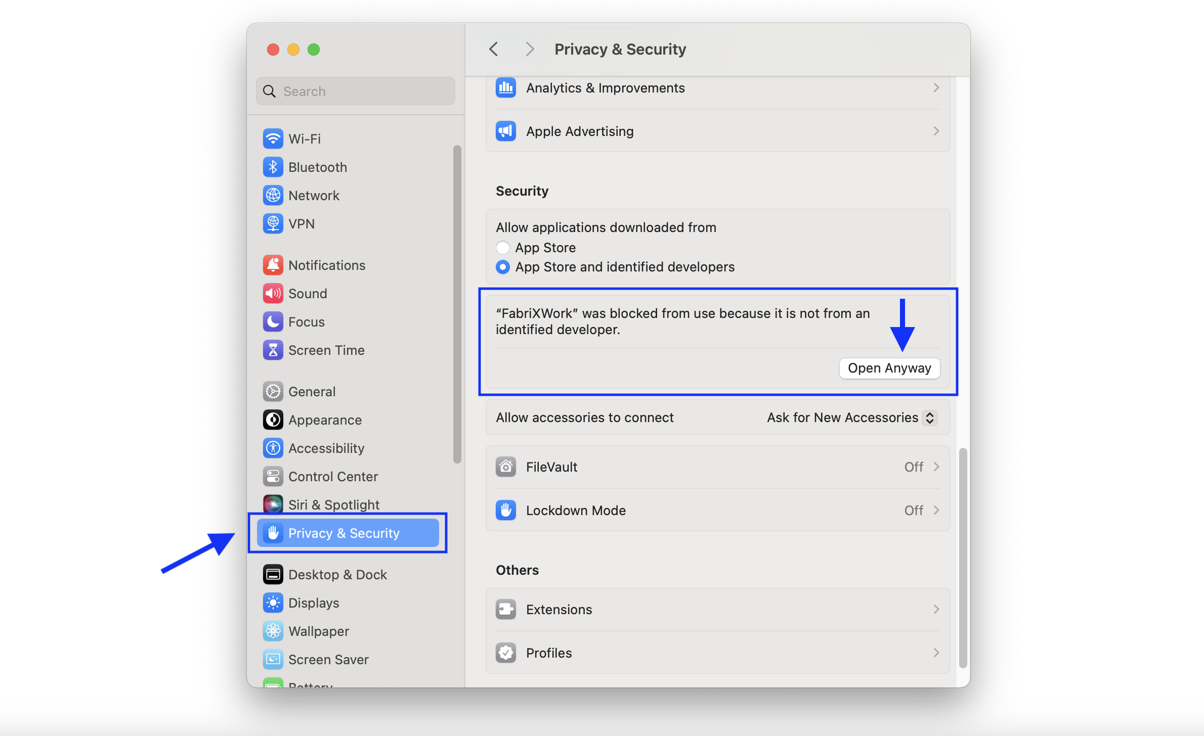 MacOS System Settings