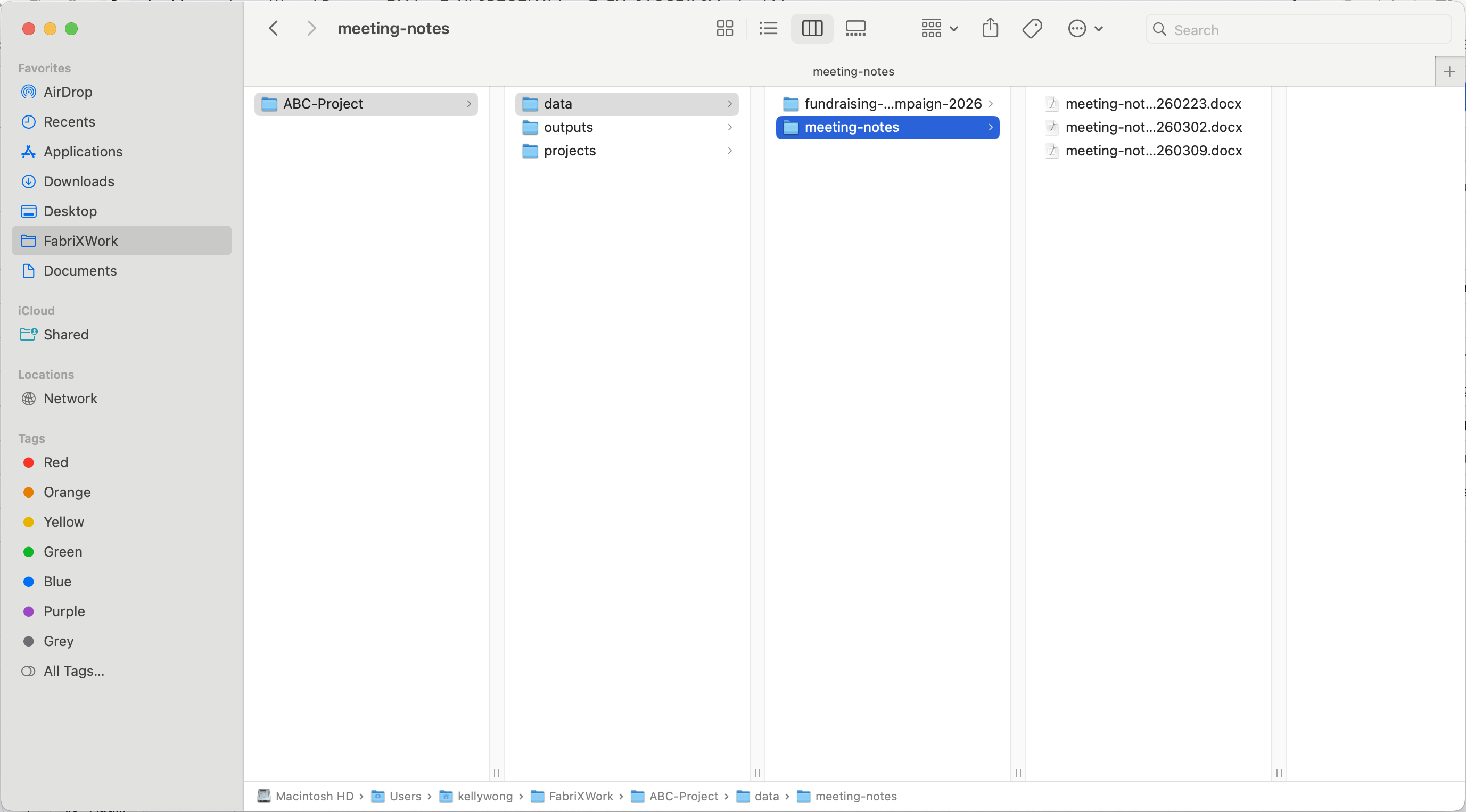 Sample Local Folder Structure